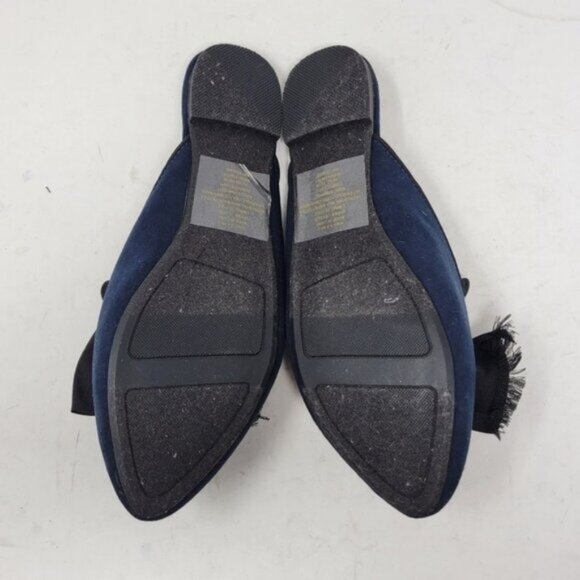 LC Lauren Conrad | Compote Slip On Bow Mules Shoes Navy Blue - Picture 10 of 10